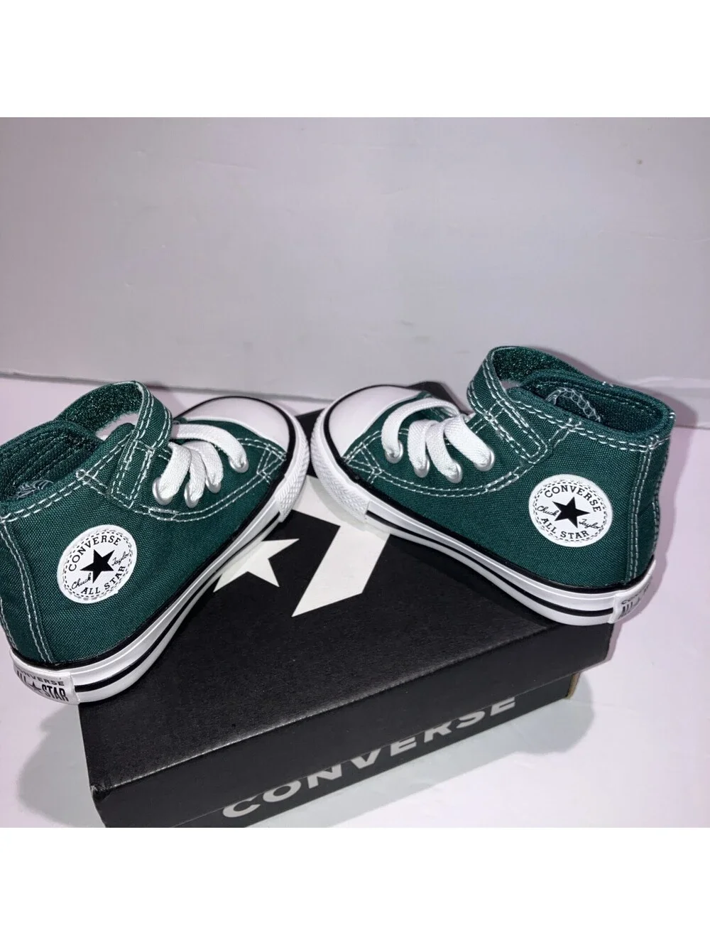 Converse Chuck Taylor All Star Unisex Baby High Top Canvas Green 4 A06134C NEW